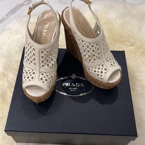 Prada Wedge Platform Sandals